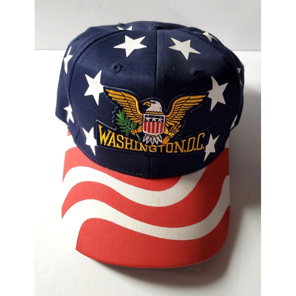 Washington DC Hat Cap Eagle Stars Stripes‎ Snapback Navy Blue Red White